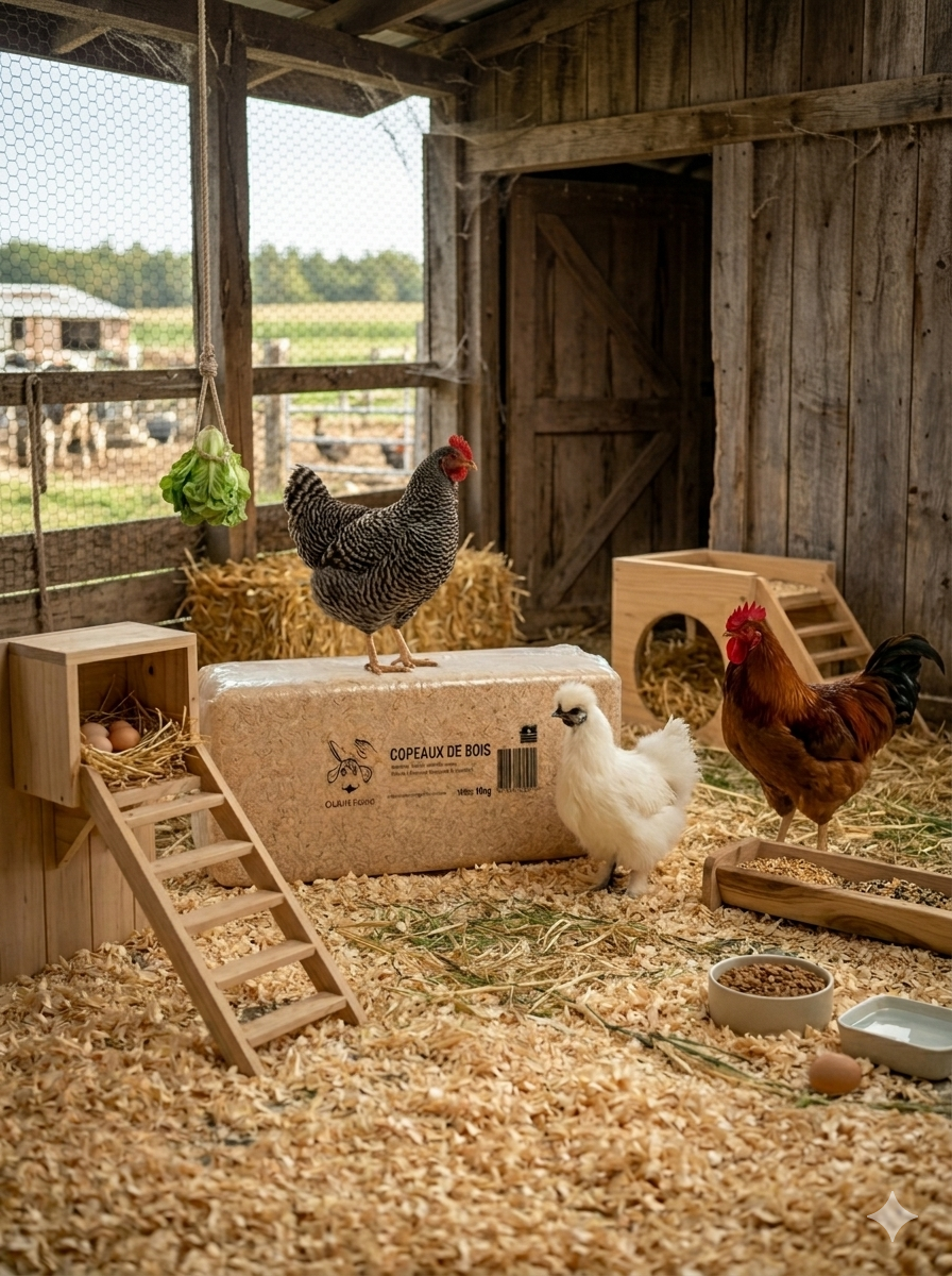 Litière Animale Copeaux de Bois 18kg